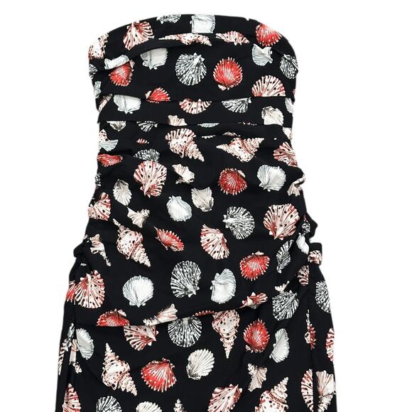 NWT Anthropologie Soleil Seashell Strapless Ruched Dress - Picture 3 of 8